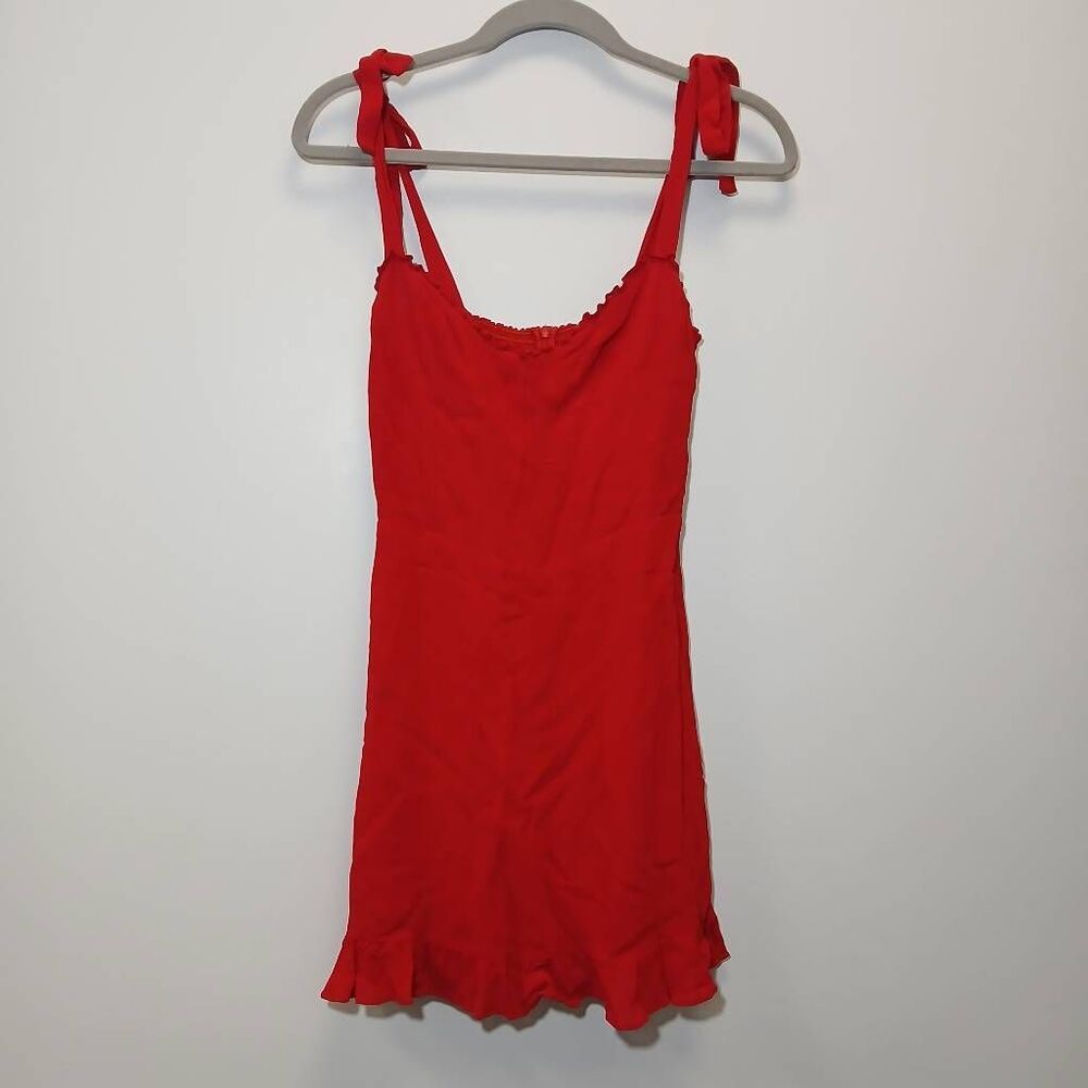 Reformation womens size 6 Christine red mini dress Coquette romantic fairy